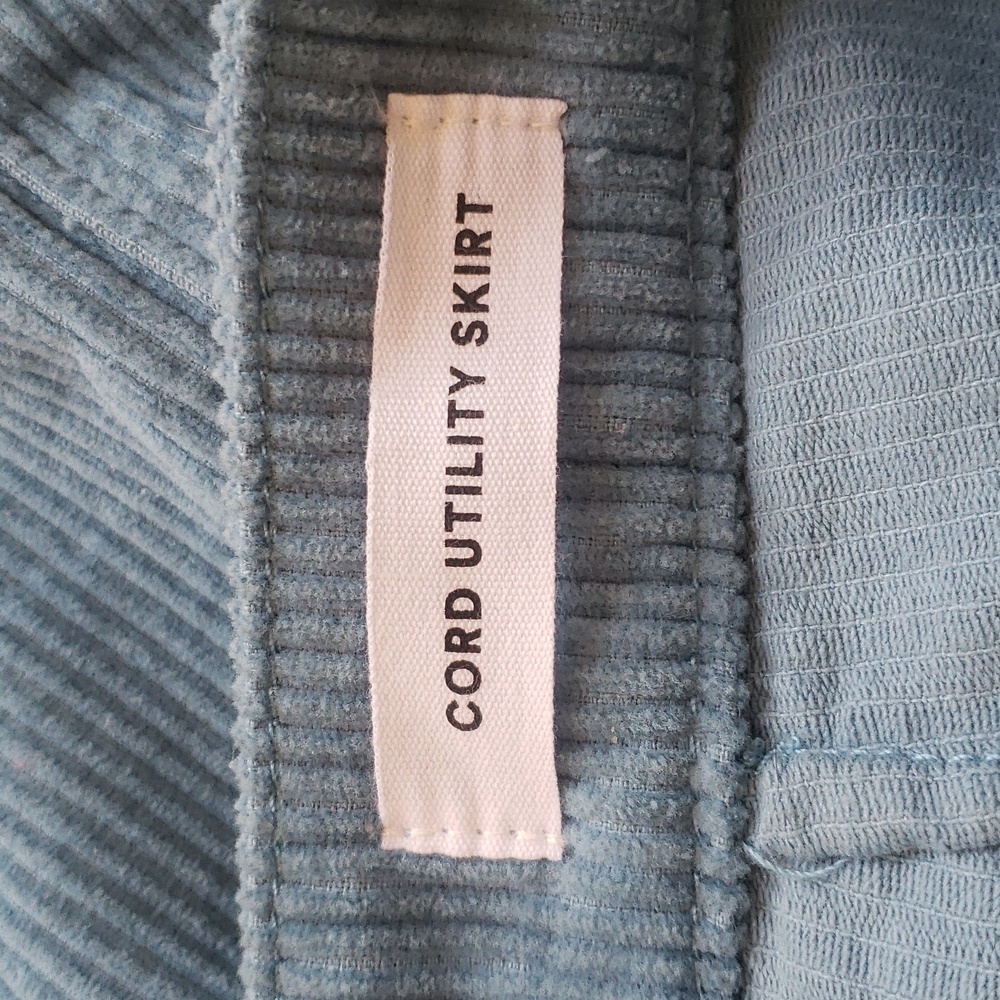 COTTON ON Sky Blue Corduroy Cargo Skirt • Utility Mini • 29” Waist • SIZE 4 - Picture 14 of 14